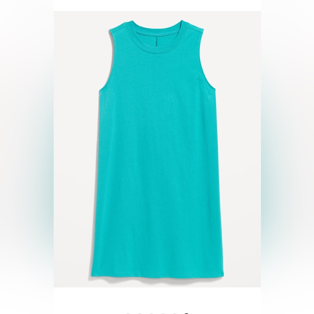 NWOT! Sleeveless Aqua Dress sz L - Picture 4 of 4